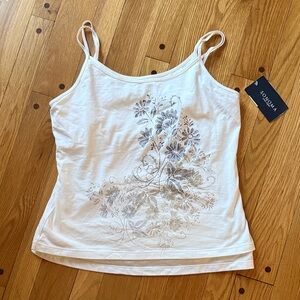 NEW Sonoma Layered Cami Tank Top Thin Straps Shelf Bra Large